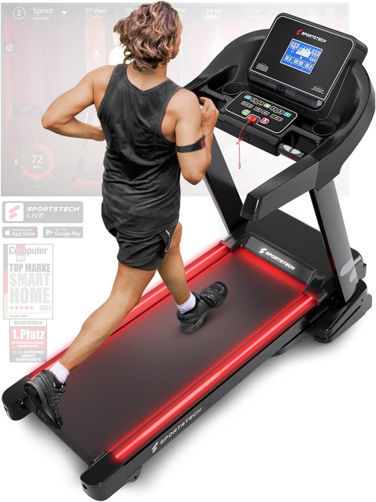 Test du tapis de course Sportstech F37s : performance et innovation