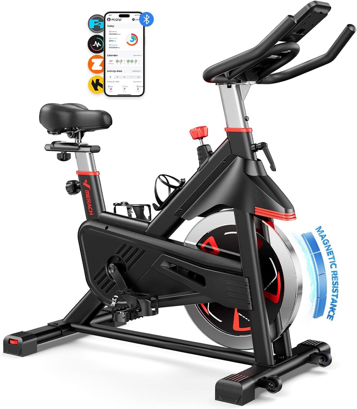 Test du vélo d'appartement Merach avec résistance magnétique