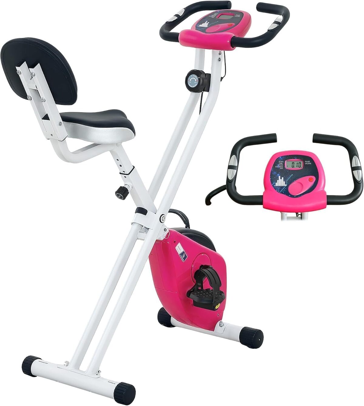 Test du vélo d'appartement pliable HOMCOM FFHandball : 8 résistances, écran LCD et capteur cardiaque