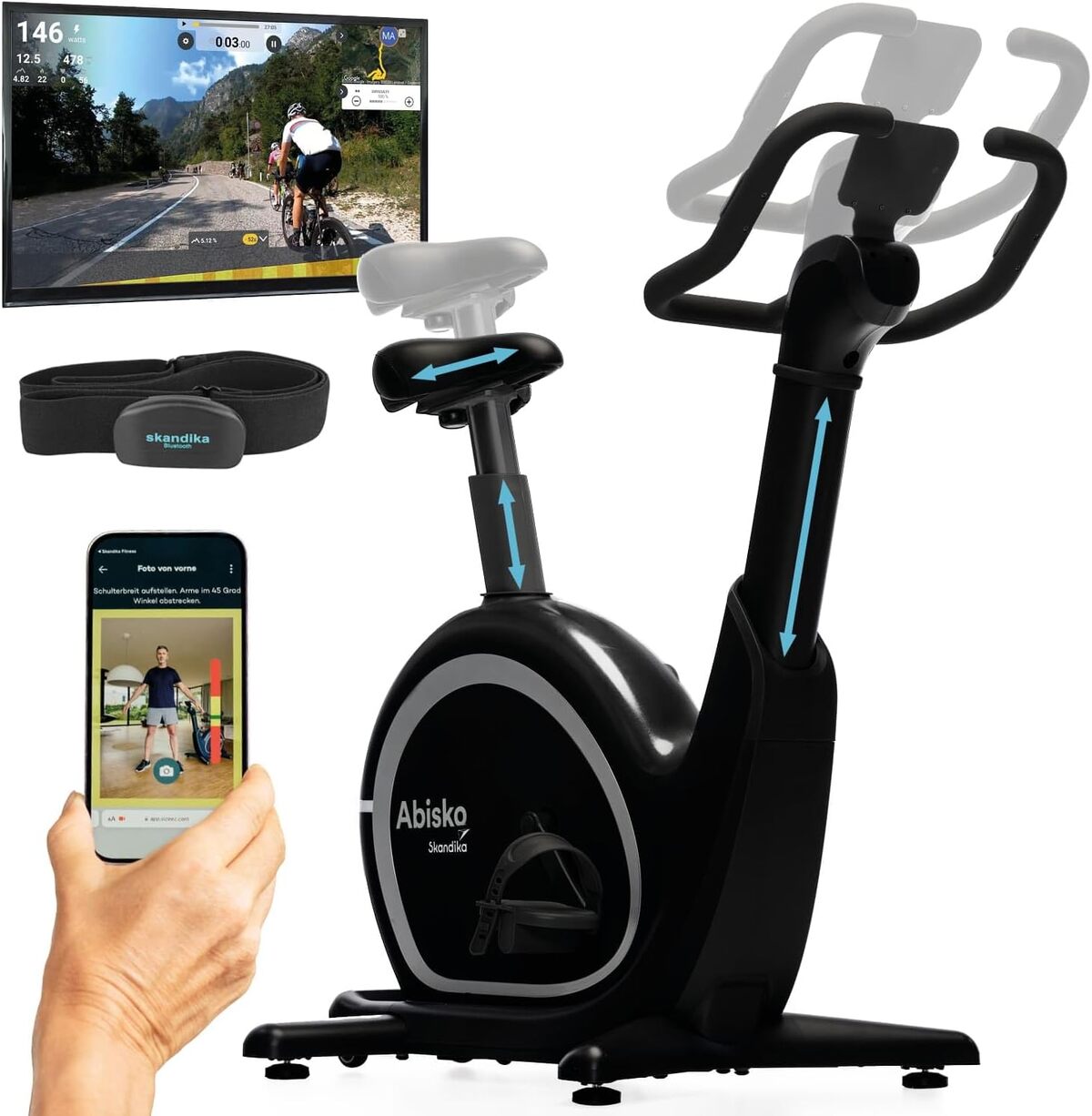 Test : skandika Abisko, vélo d'appartement ultra-connecté