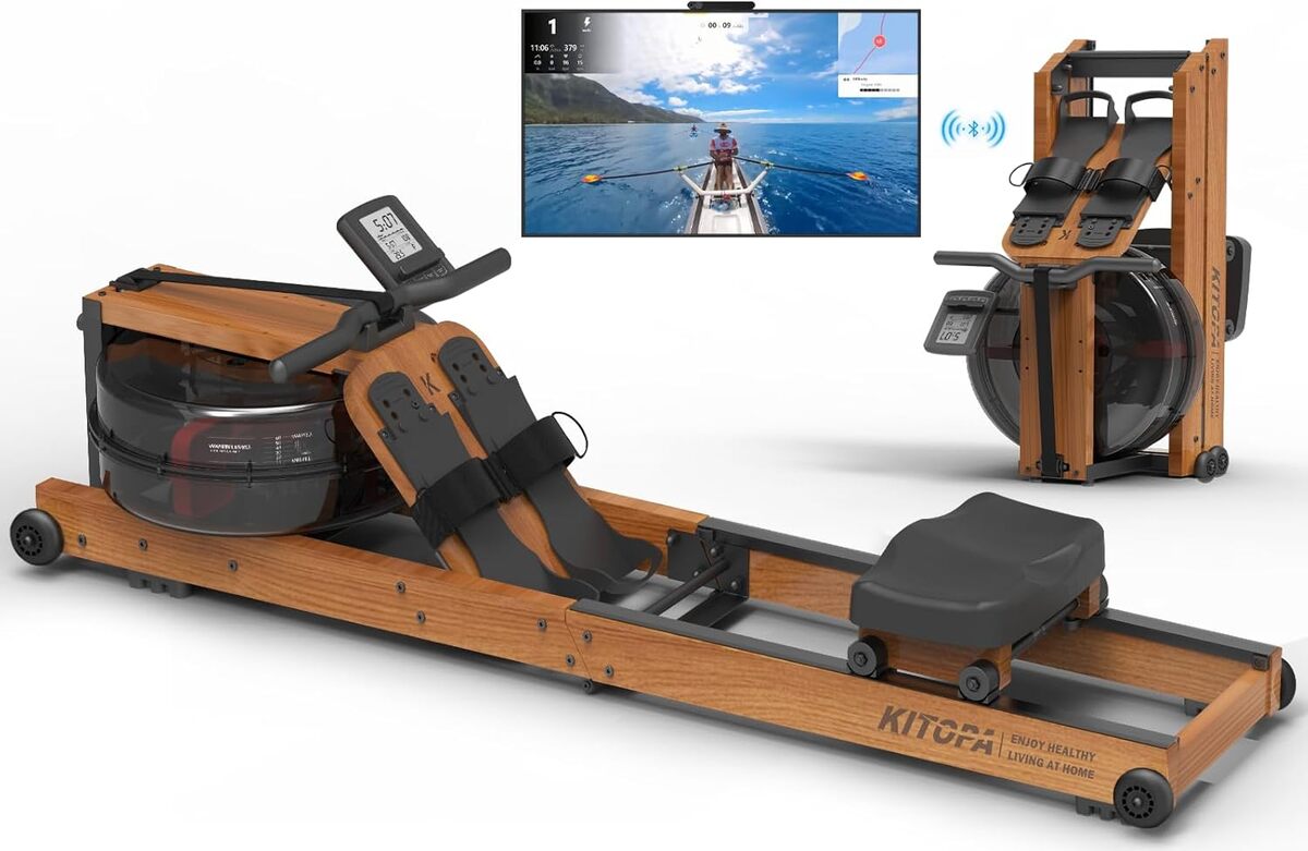 Test du rameur pliable en bois Kitopa avec moniteur Bluetooth