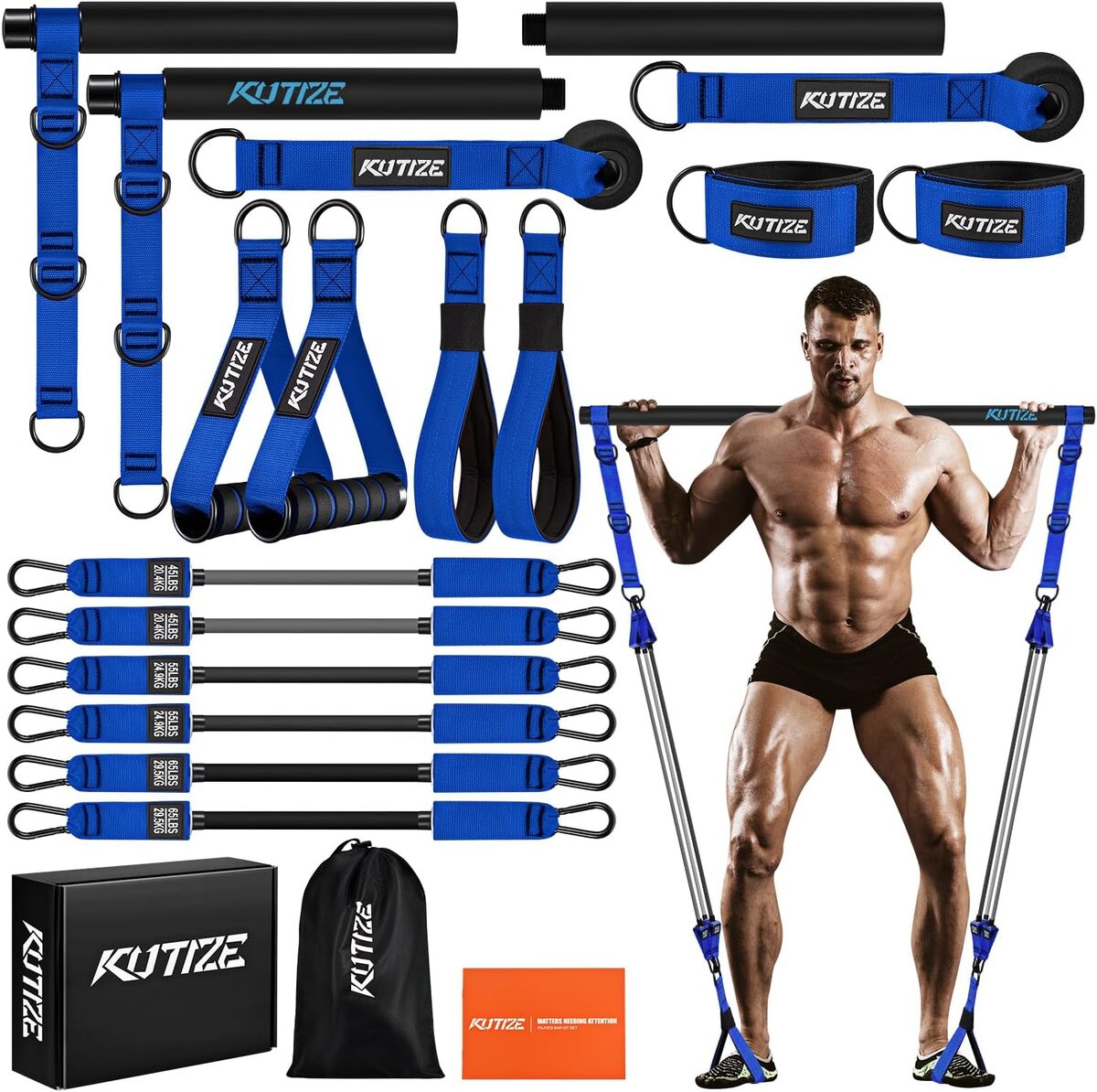 Test de la barre de pilates multifonction avec bandes de résistance