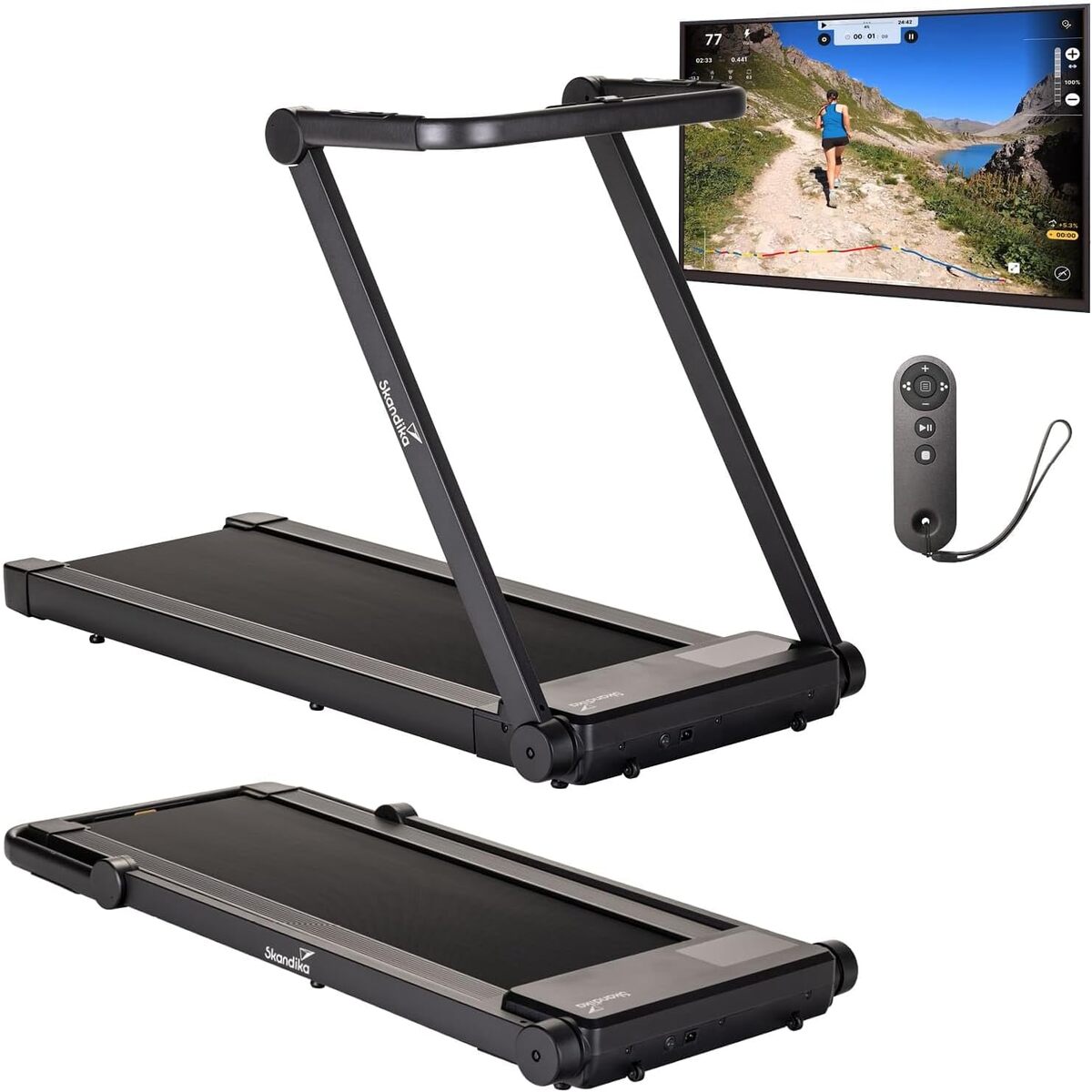 Test du tapis de course Skandika Nordik K12 : compact et connecté pour l'entraînement à domicile