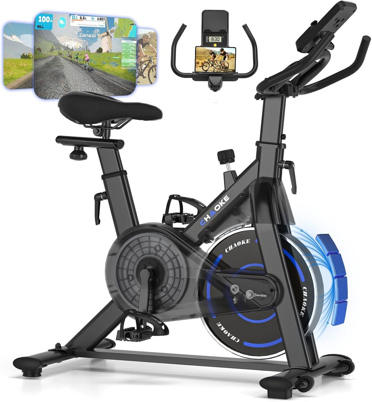 Test du vélo d'appartement silencieux CHAOKE : résistance magnétique et écran LCD