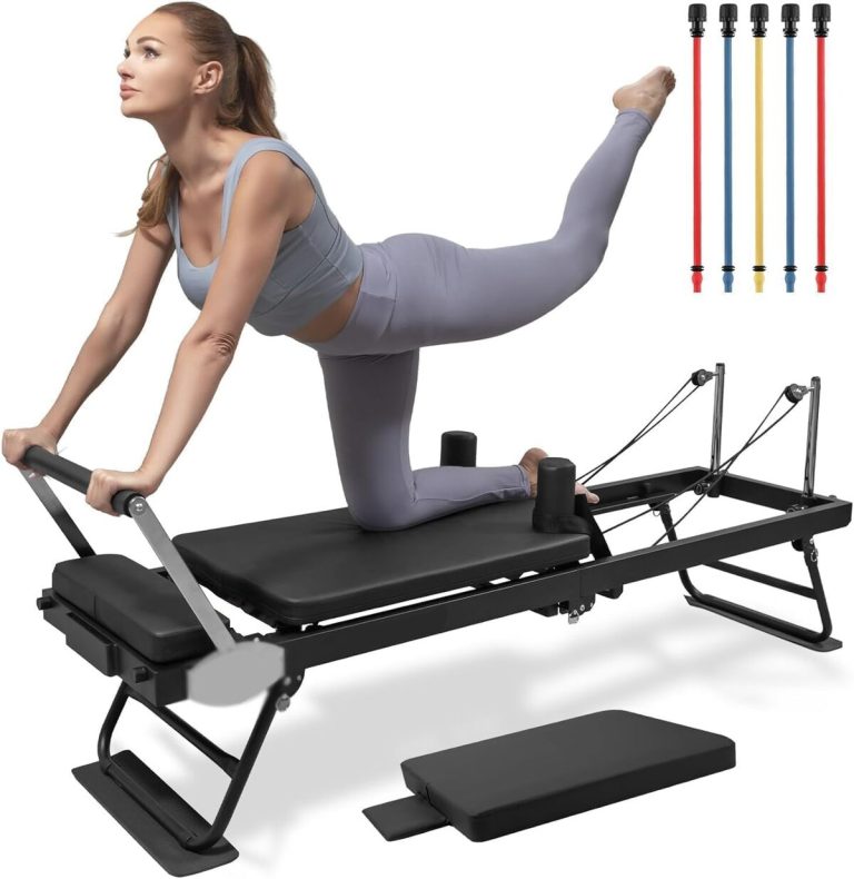 Planche De Pilates Réformateur – Pliable, Avec Bandes Résistance, Pour Abdos, équilibre Et Rééducation