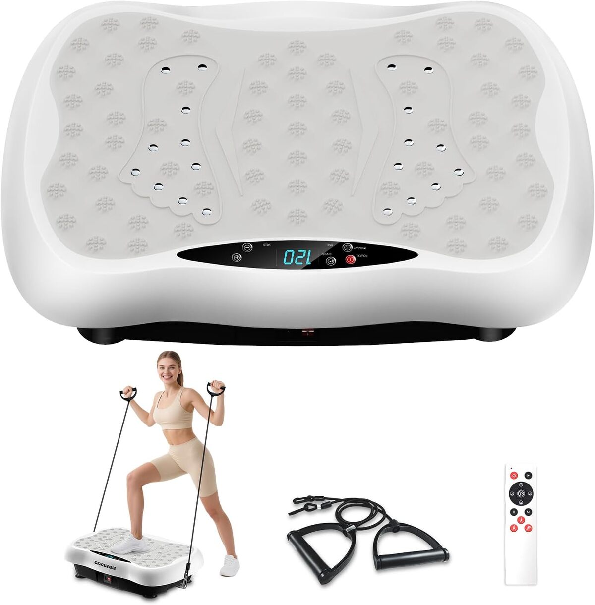 Test de la machine d'exercice vibrante 3D Waver Damkee pour le fitness