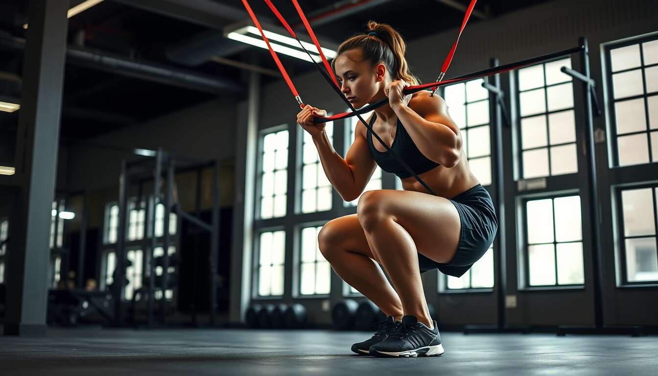Squat avec bande de résistance : principe et avantages