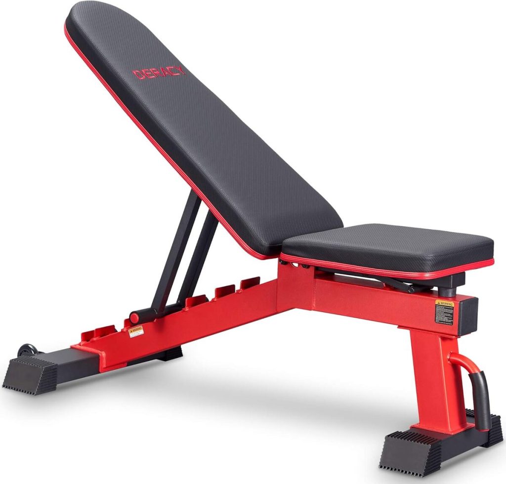 Test Deracy : banc de musculation réglable pour un entraînement complet