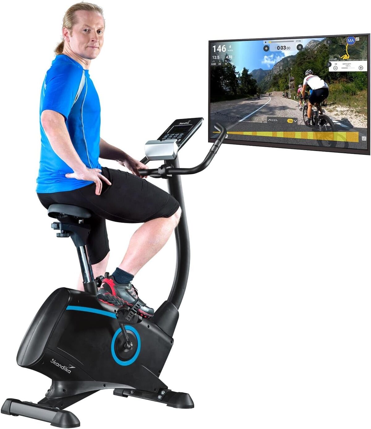 Test du vélo d'appartement Skandika Atlantis connecté