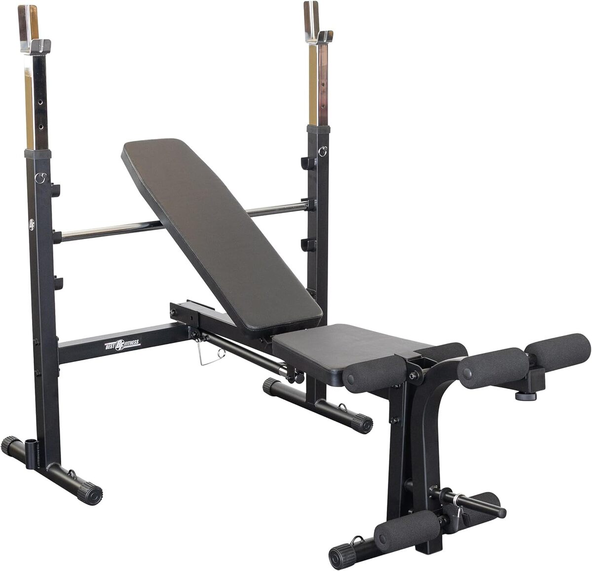 Test du banc de musculation Best Fitness avec développeur jambes