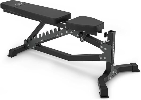 Marbo Sport Banc d'entraînement réglable double face MS-L102 | noir ou rouge – au choix | Made in EU