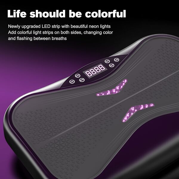 DERACY Machine d'exercice à plaque vibrante pour tout le corps - Shaker 3D XL avec bandes de résistance pour la perte de poids, la mise en forme du corps et la combustion des graisses