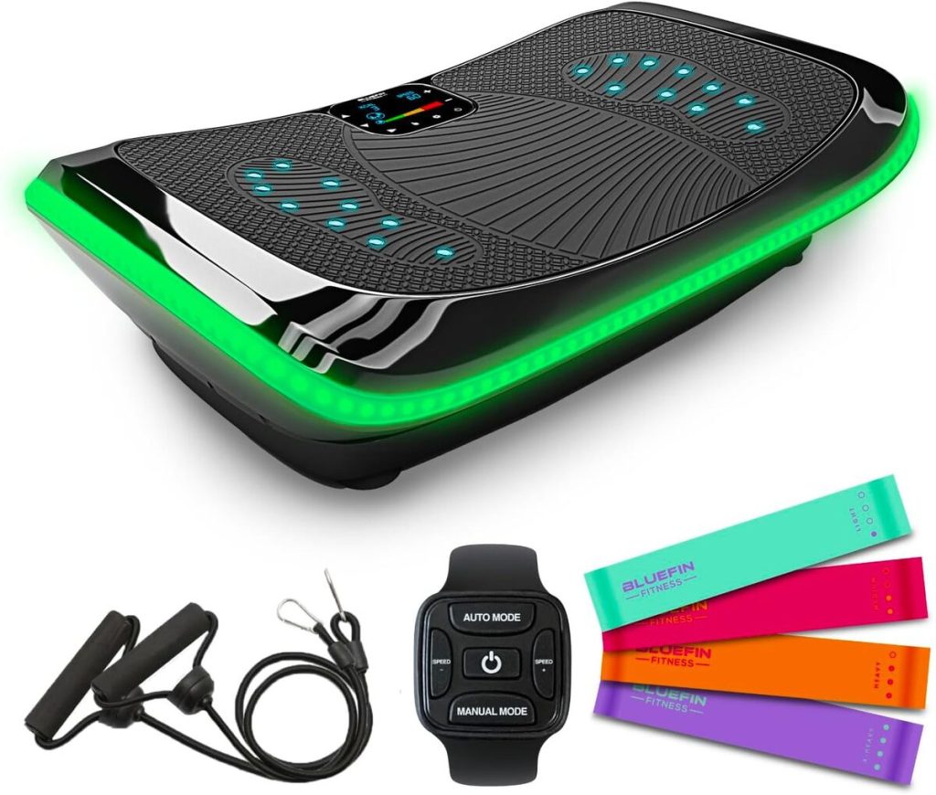 Test : plateforme vibrante 4D Bluefin Fitness, musculation et massage anti-cellulite