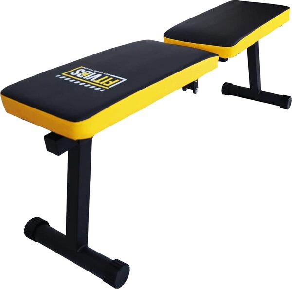 BalanceFrom Fitvids Banc d'exercices de musculation entièrement pliable avec cadre en acier et incliné, capacité de 272,2 kg