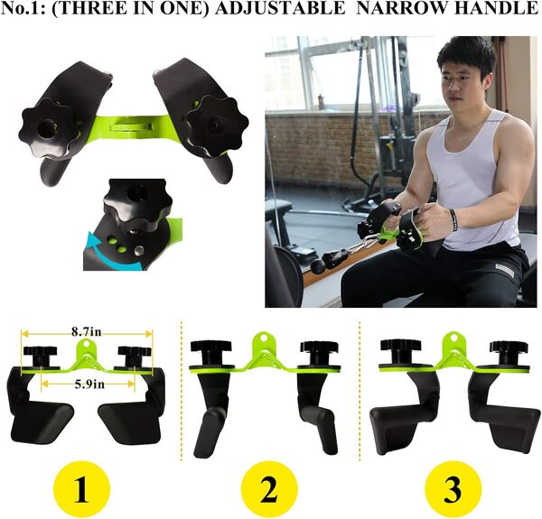 YAFITYES Attaches LAT pulldown Unisexe