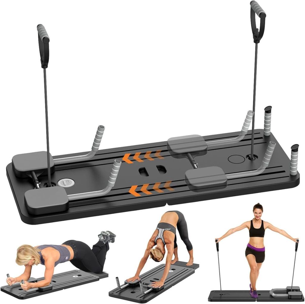Kit Réformateur Pilates 5 En 1 Avec Compteur LED Et Rouleau à Rebond - Pour Entraînement à Domicile