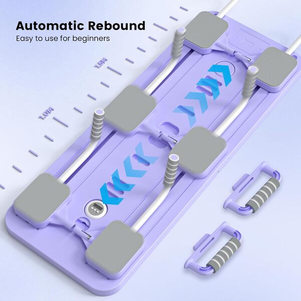 Machine de réformateur de Pilates pliable 4 en 1 pour la maison - Réformateur de planche abdominale - Machine de Pilates à rebond automatique - Équipement d'entraînement complet du corps