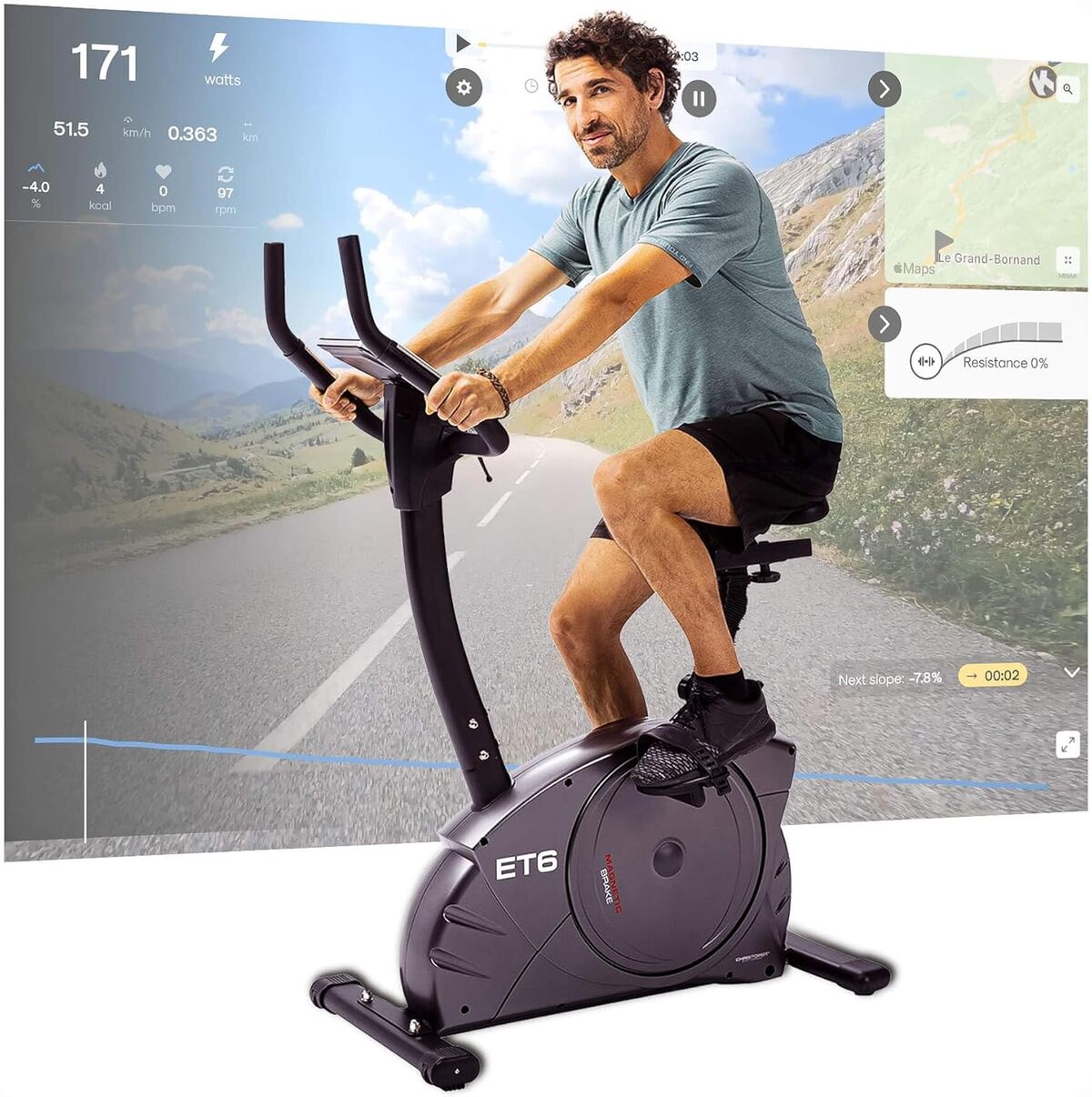 Test : christopeit sport vélo d'appartement 6 New, 24 niveaux et système magnétique