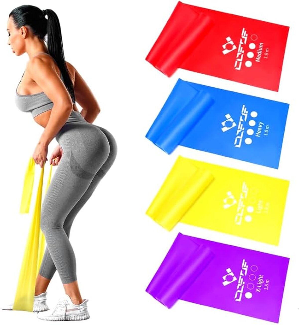 Bande De Résistance à Pédale Avec Poignées - Élastique Fitness 54 Kg Pour Exercices Jambes, Abdos, Dos à La Maison
