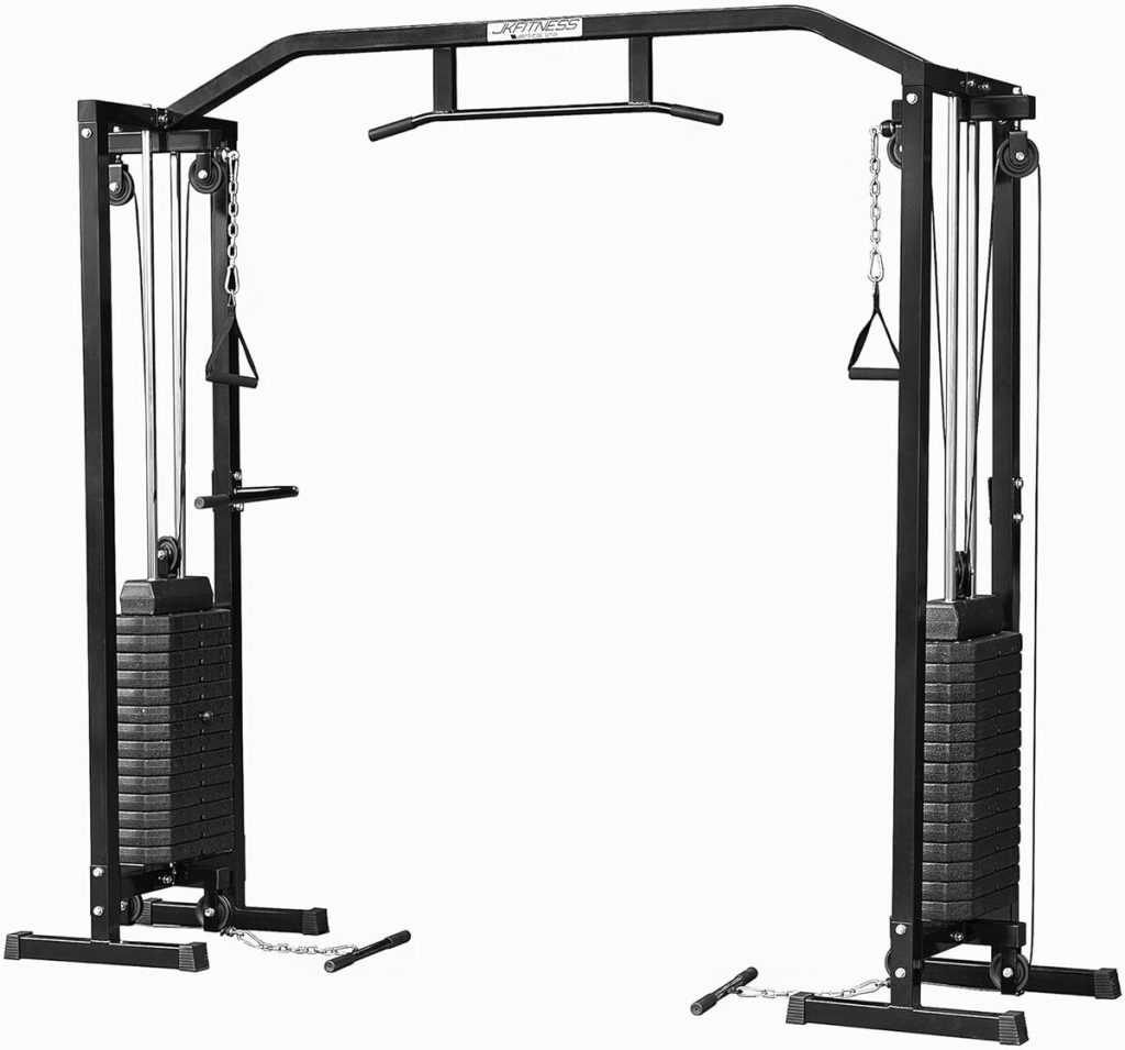 Test de la station de câbles croisés JKV CCR de JK Fitness : structure renforcée et entraînement compact