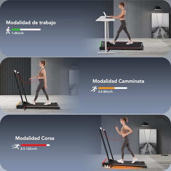 Découvrez l'efficacité et la compacité du tapis de course pliable Likesporting 1400W : idéal pour un entraînement à domicile optimisé, économisez de l'espace sans compromis sur la performance
